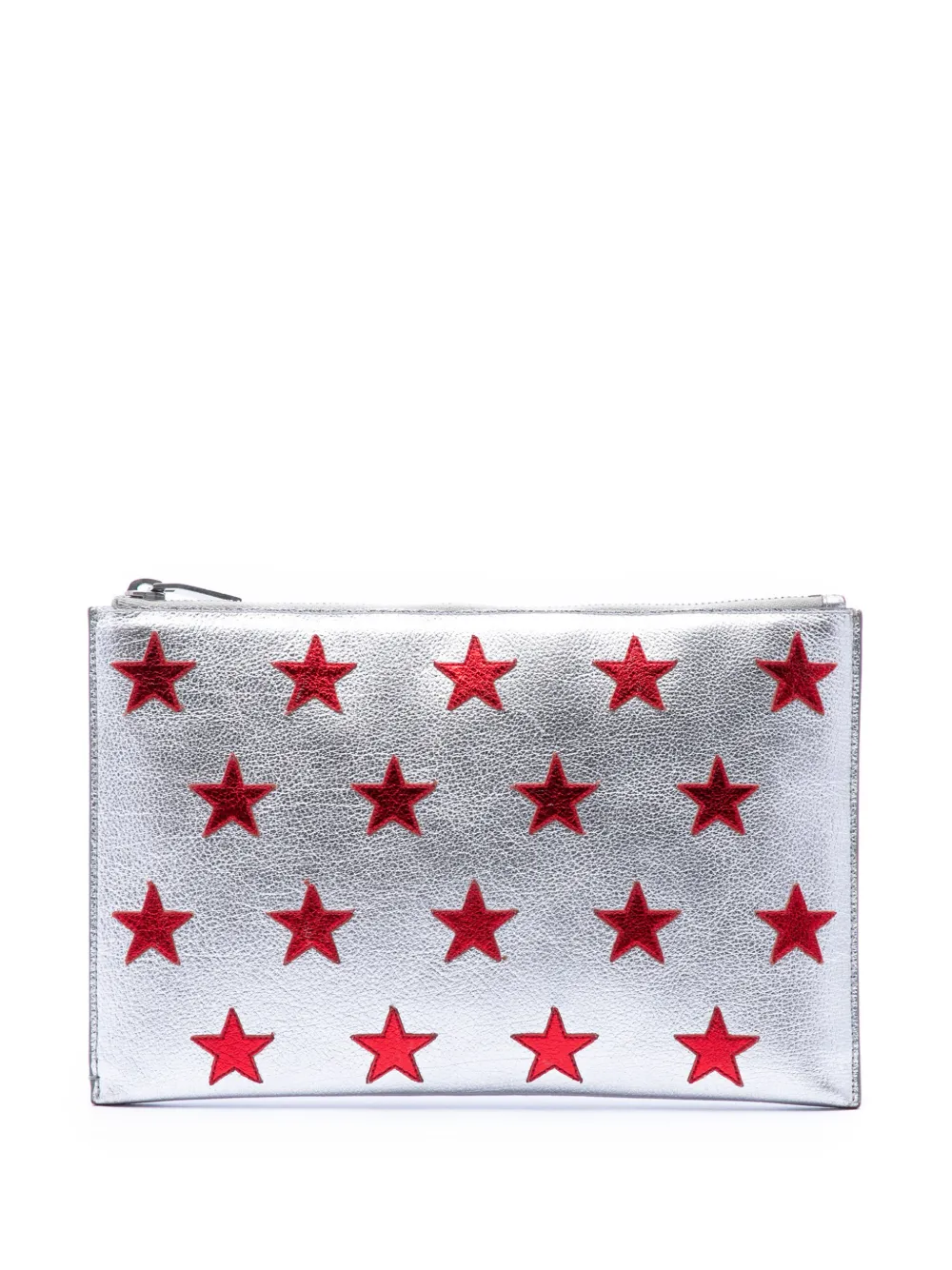 Saint Laurent Pre-Owned Clutch Star in pelle 2015 - Argento