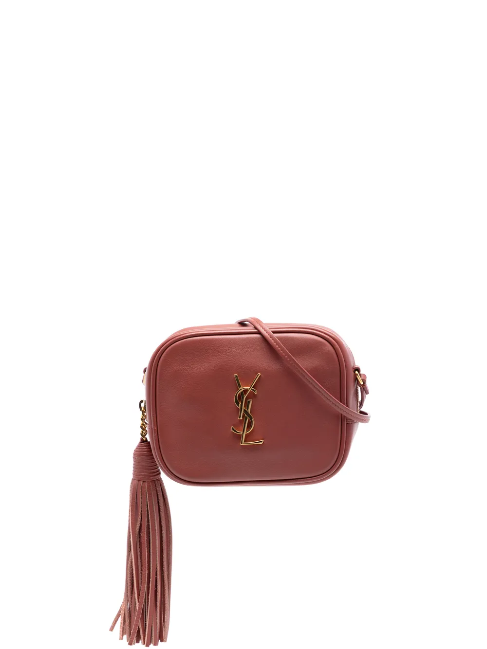 Saint Laurent Pre-Owned Borsa a tracolla Blogger in pelle di vitello con monogramma 2010-2026 - Rosso