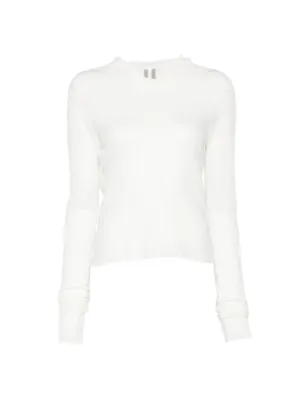 Rick Owens Tower Rib long-sleeved Tee | Neutrals | FARFETCH