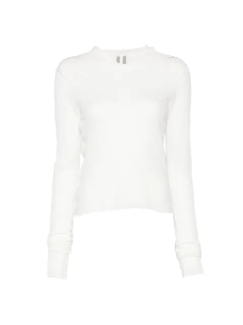 Rick Owens cropped hoodie rib LS T-shirt