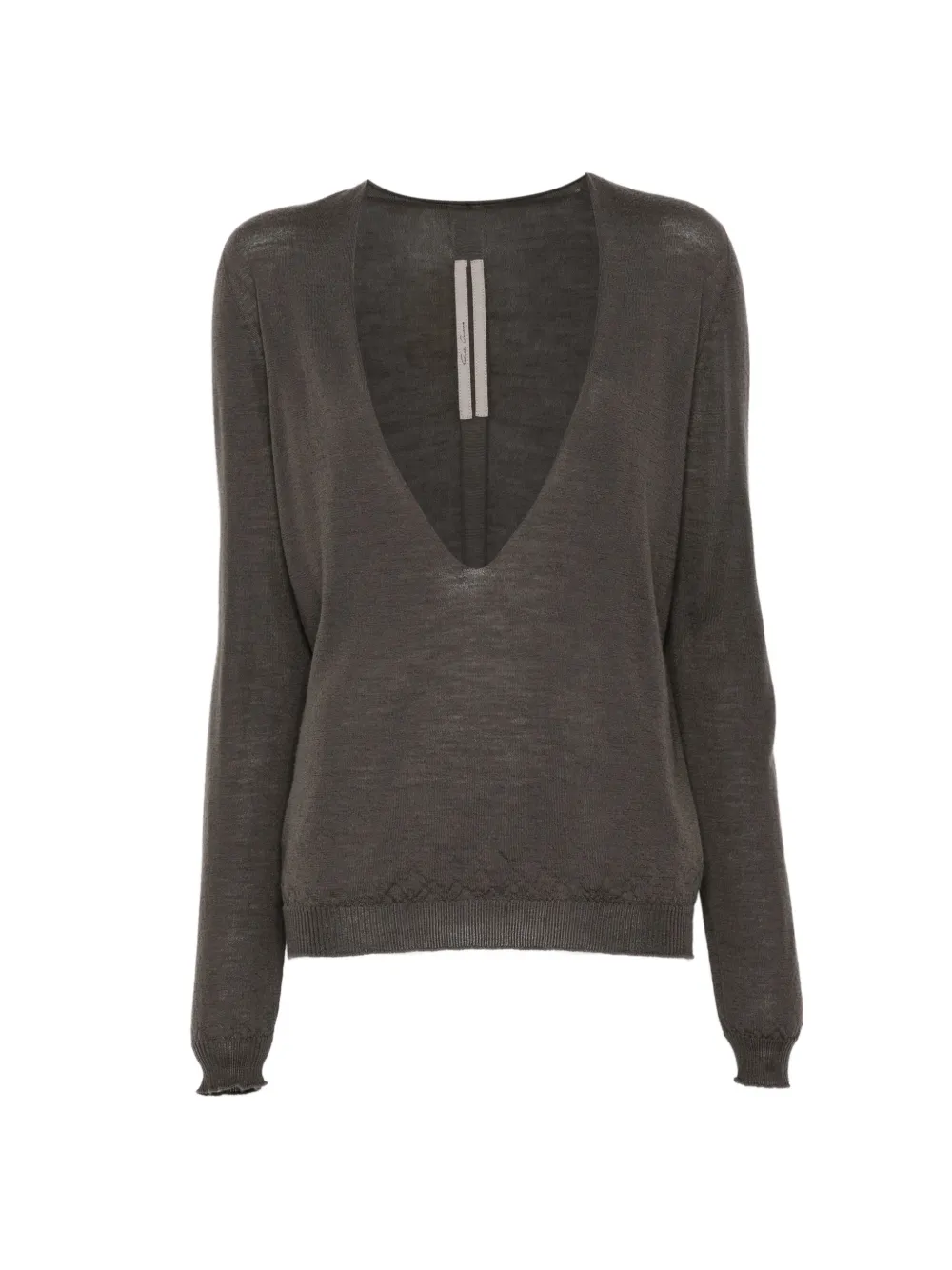 Rick Owens Maglione con scollo profondo - Grigio