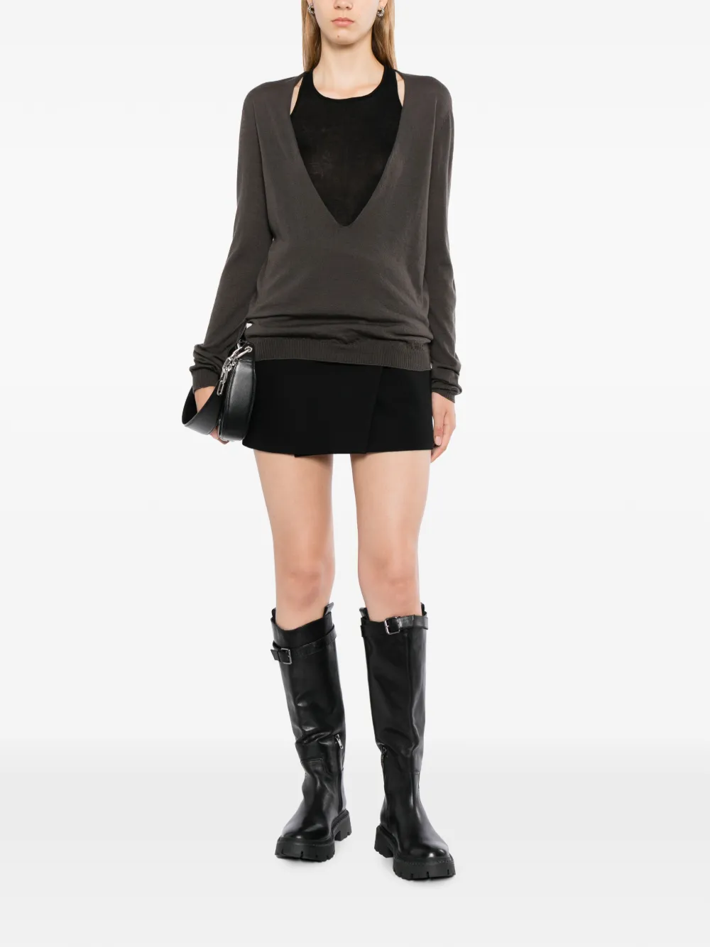 Rick Owens Trui met diepe V-hals Grijs