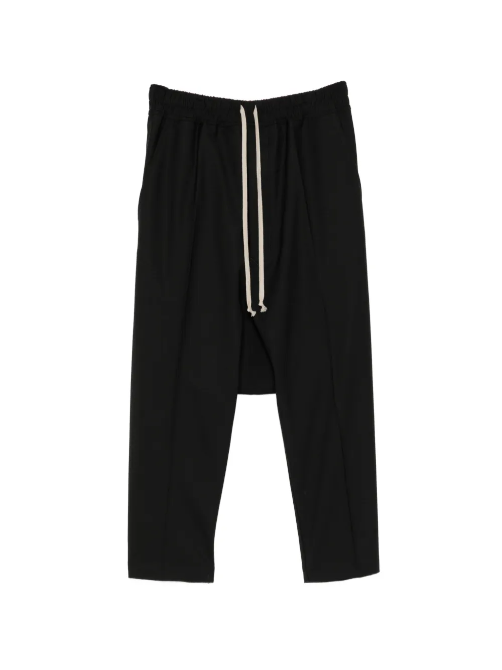 Rick Owens drawstring dropped-crotch trousers - Nero