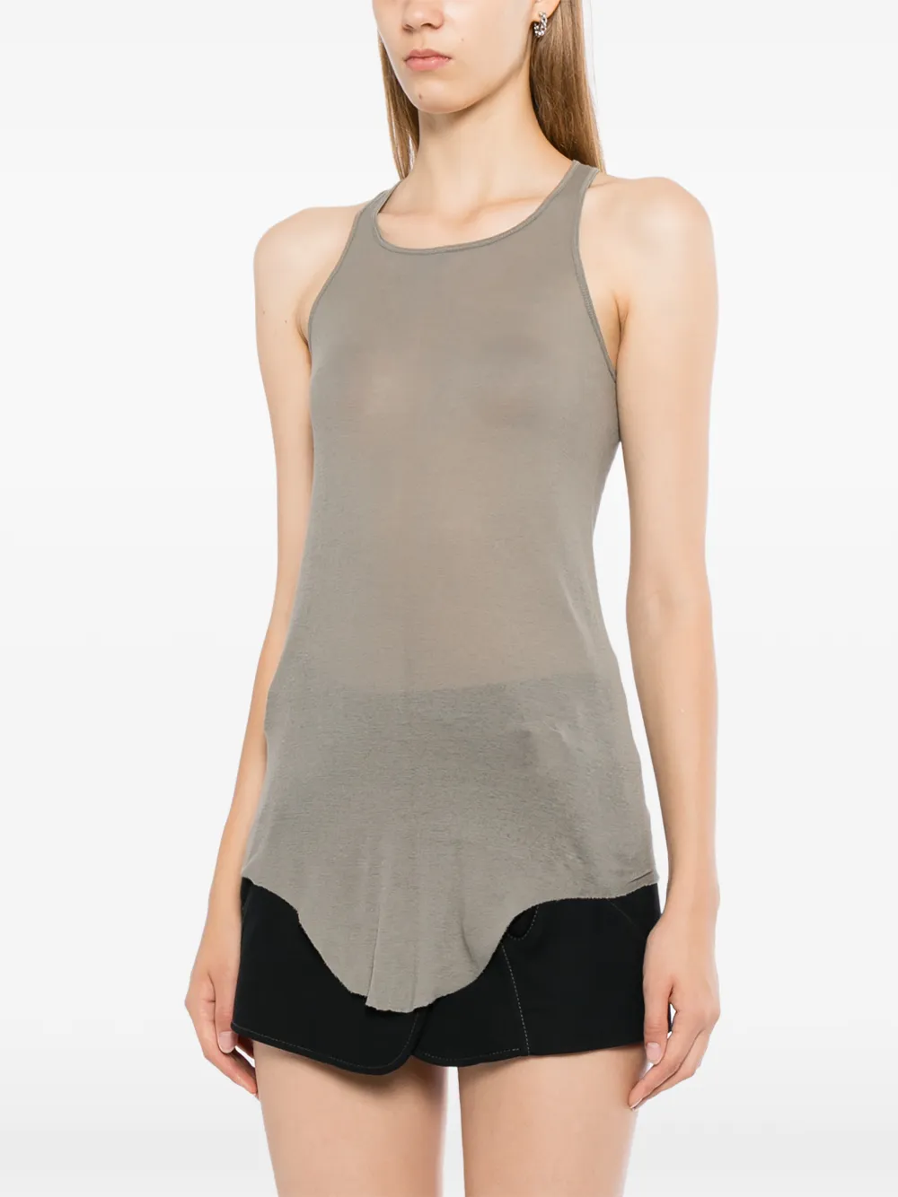 Rick Owens Ribgebreide tanktop Grijs
