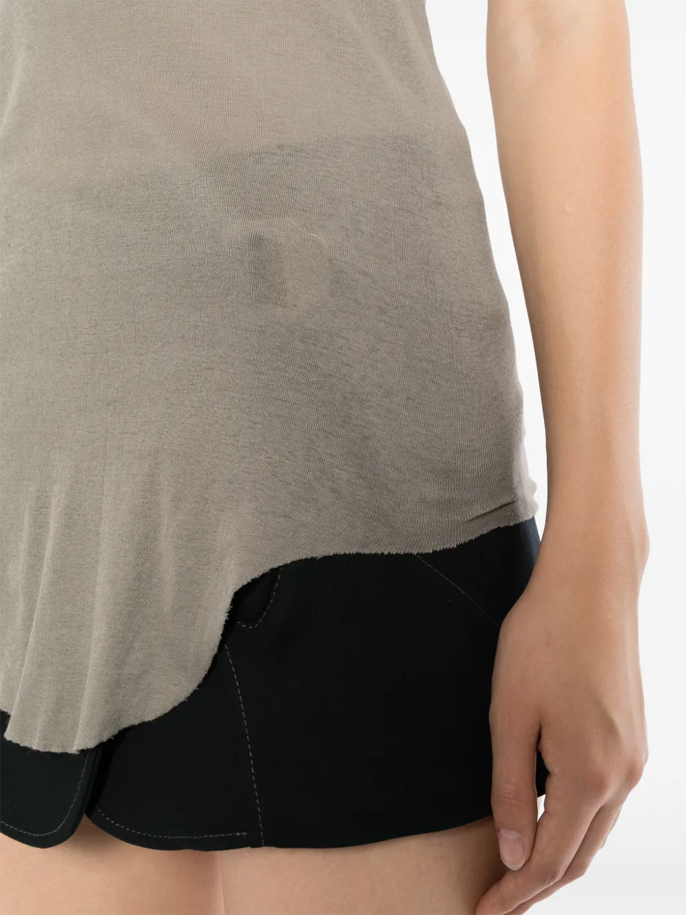 Rick Owens Ribgebreide tanktop Grijs