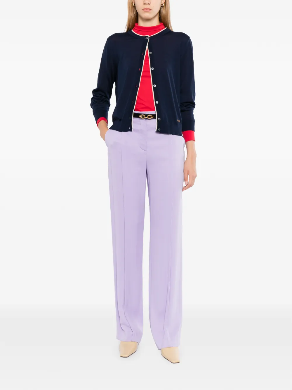 Versace Vest met contrasterende afwerking Blauw