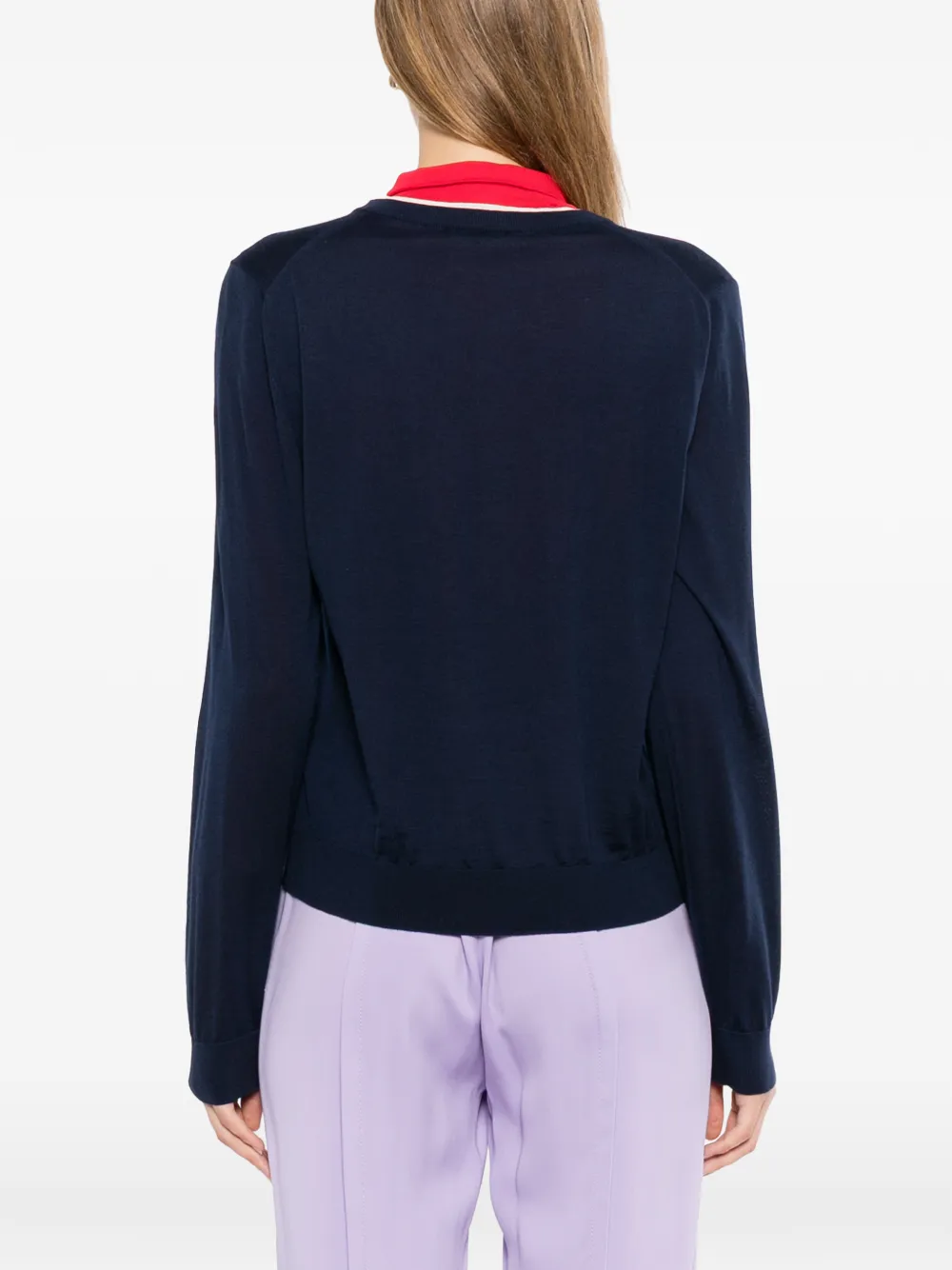 Versace Vest met contrasterende afwerking Blauw