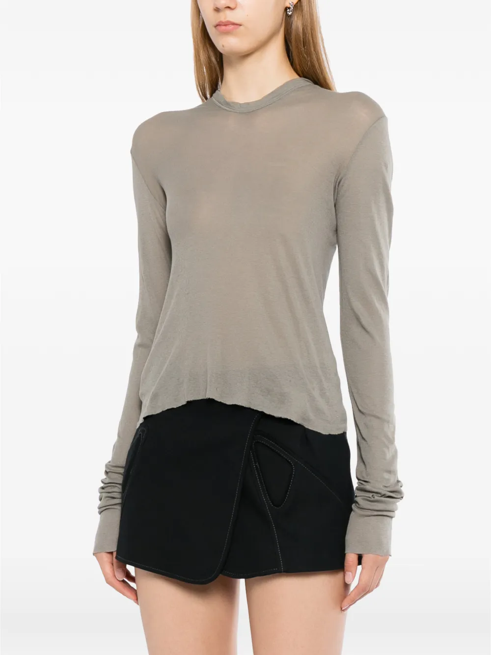Rick Owens Doorzichtige top Grijs