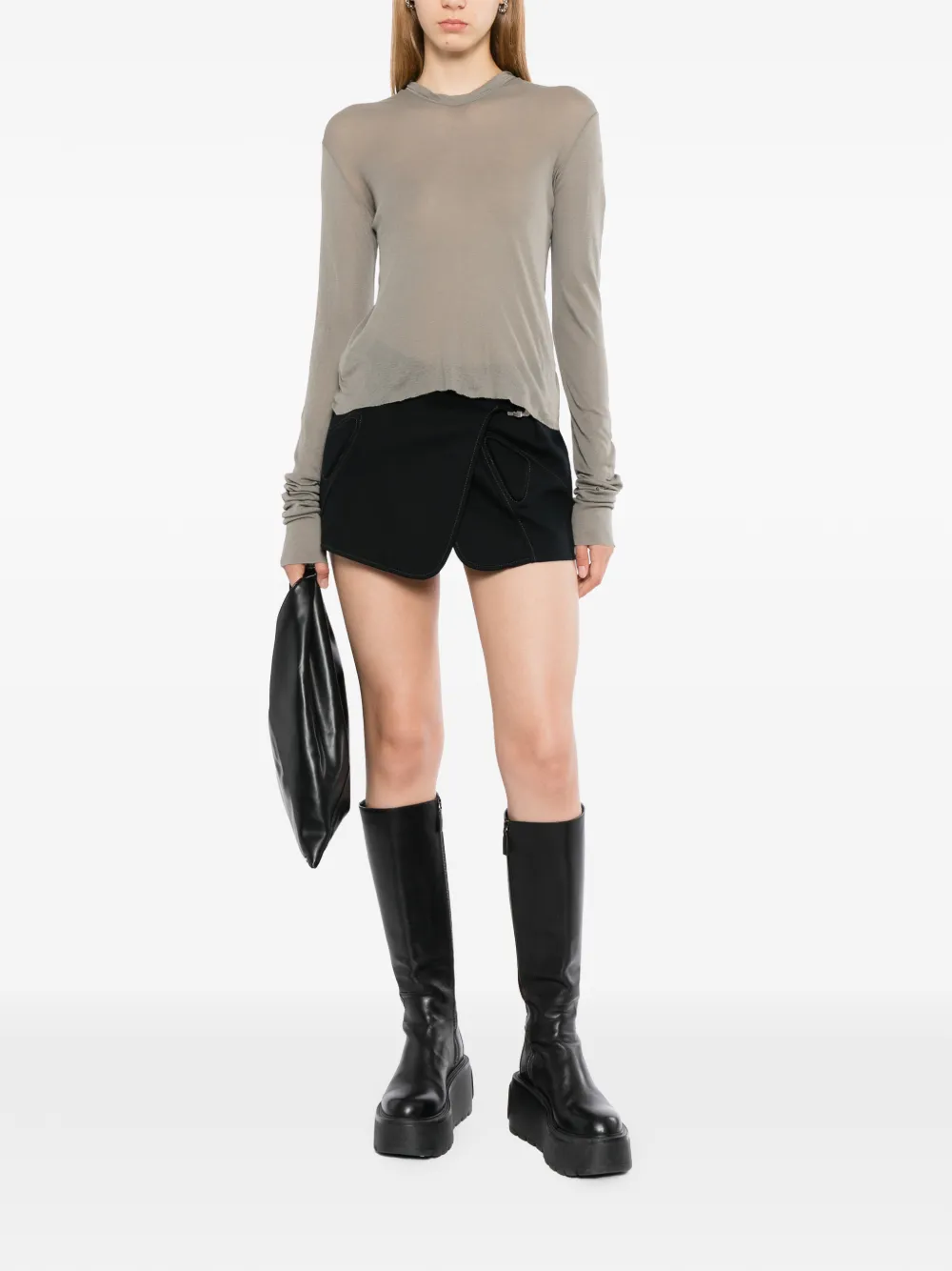Rick Owens Doorzichtige top Grijs