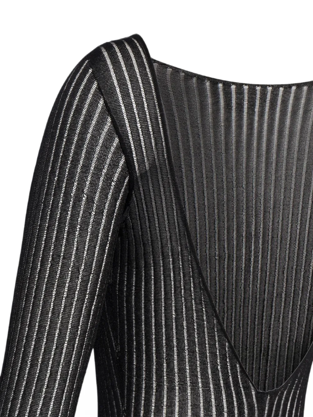 DONDUP Ribgebreide jumpsuit met open rug Zwart