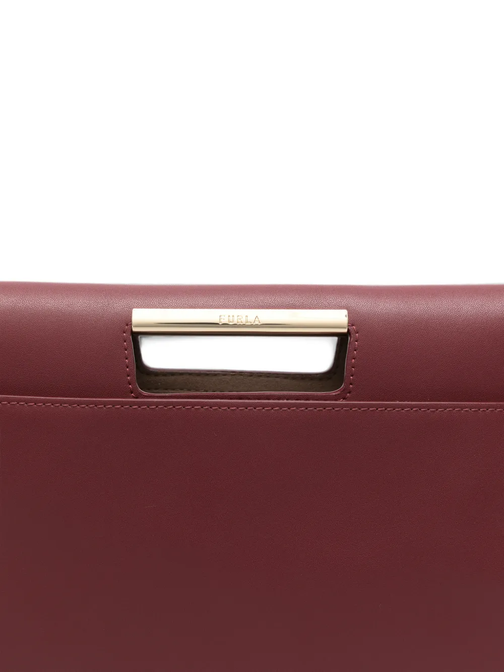 Furla Clutch met gegraveerd logo Rood