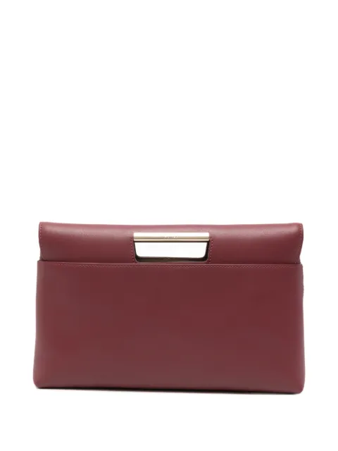 Furla logo-engraved clutch bag