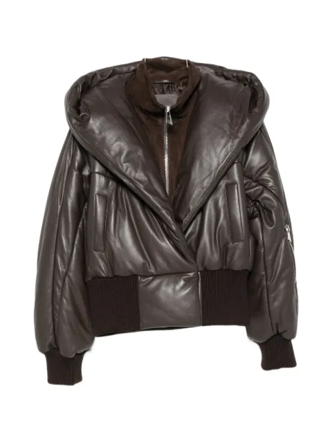 The Attico quilted hooded jacket