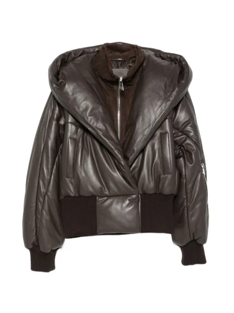 The Attico quilted hooded jacket