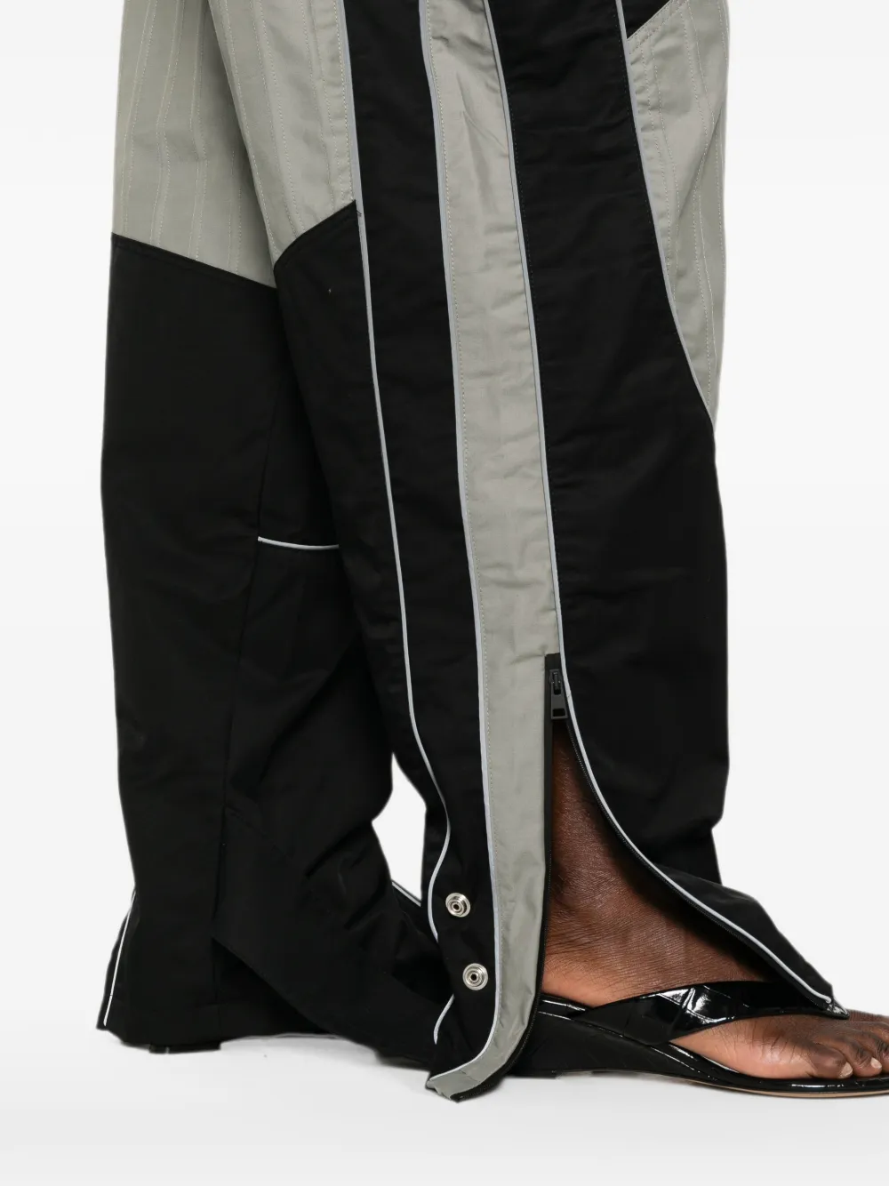 The Attico Broek met logopatch Zwart