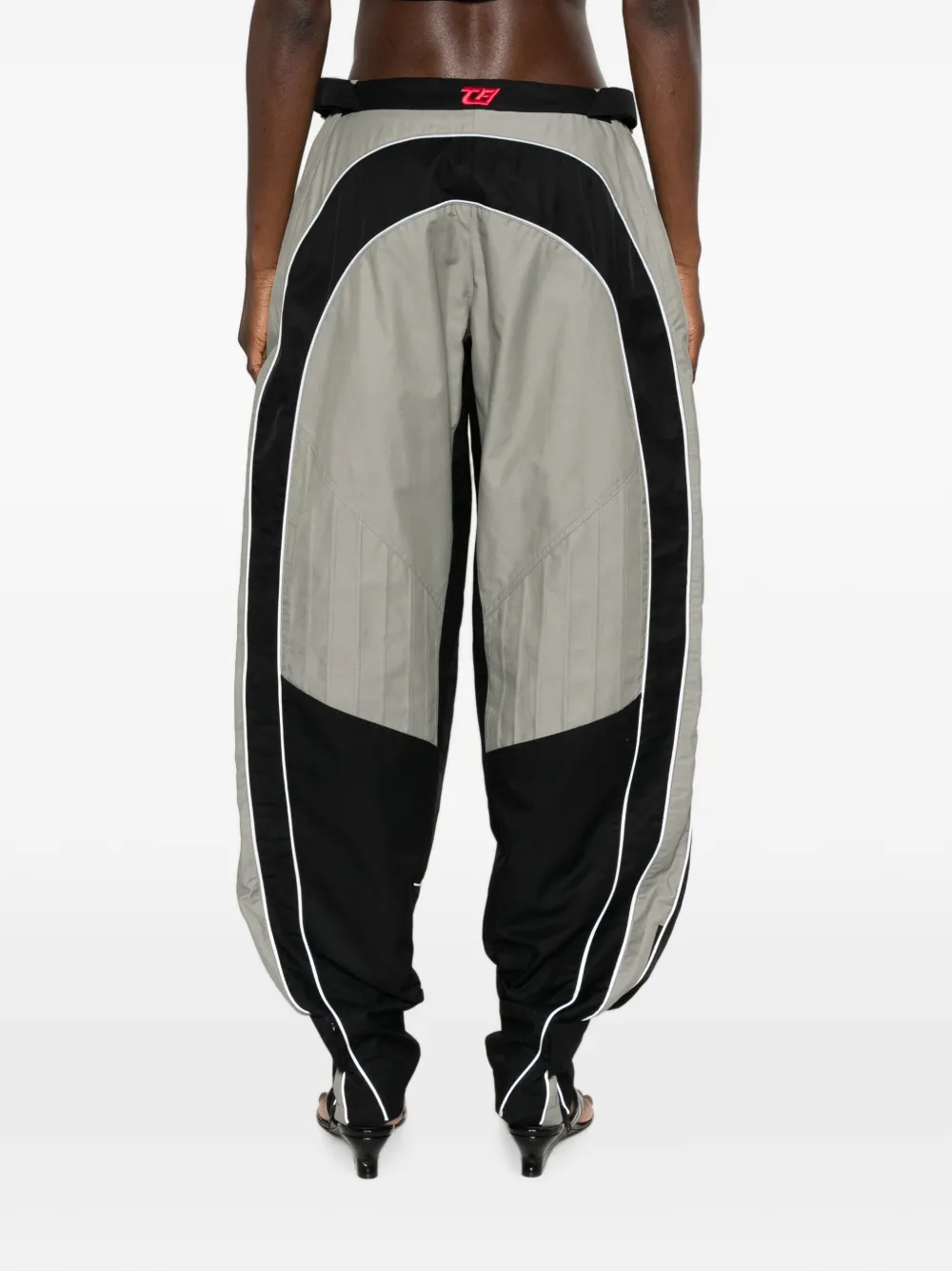 The Attico Broek met logopatch Zwart