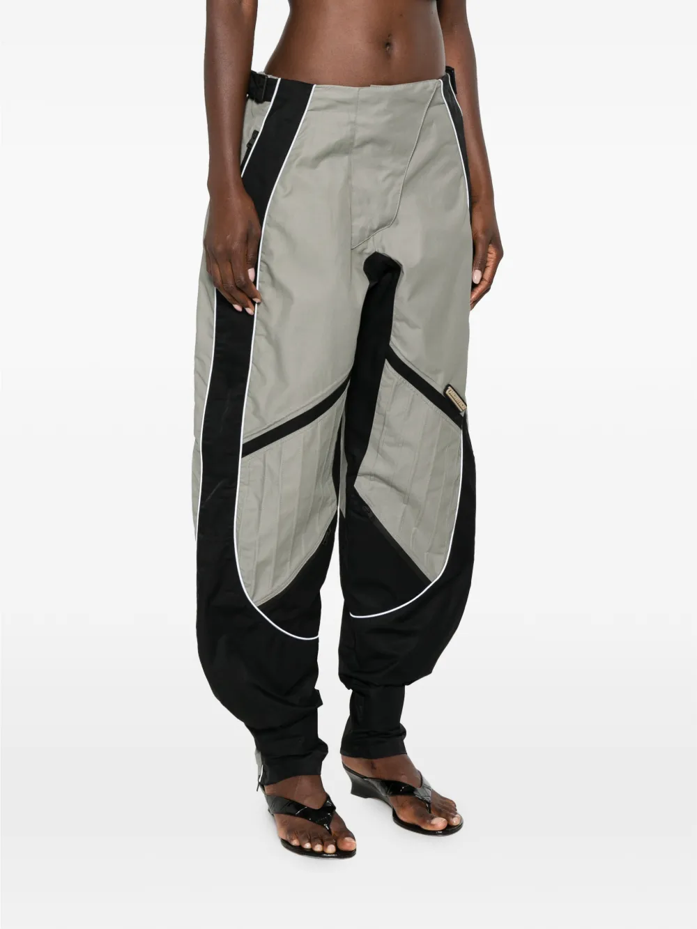 The Attico Broek met logopatch Zwart
