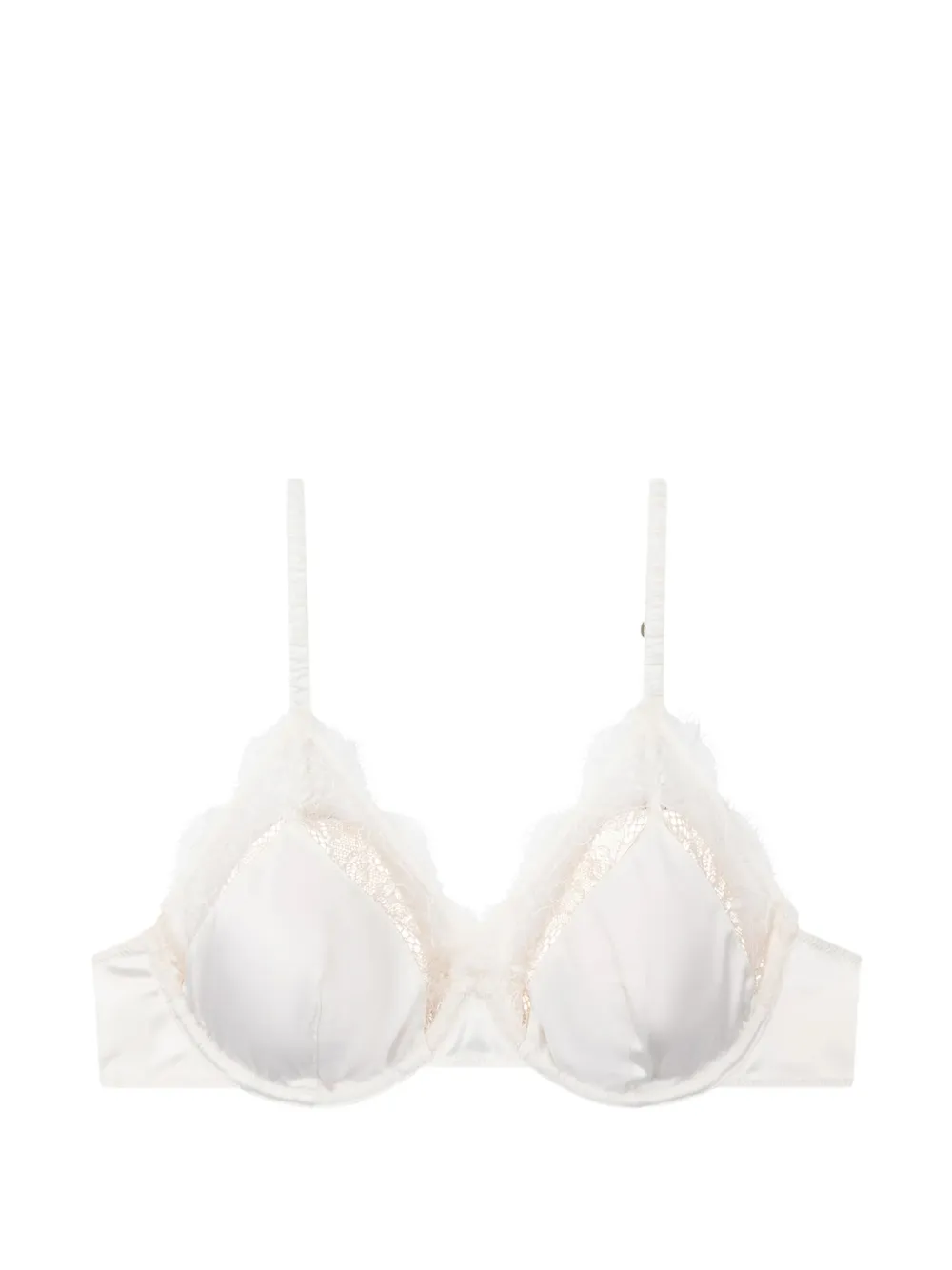 Love Stories Lace-trim Underwired Bralette In White