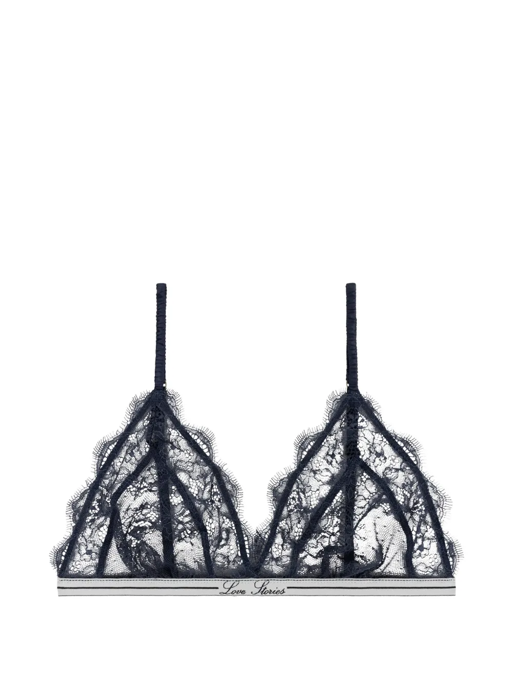 Love Stories Love Lace-trim Bralette In Black