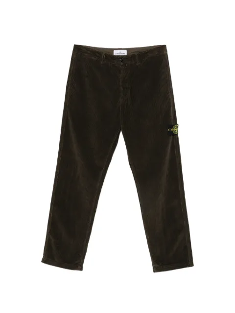 Stone Island Compass-motif corduroy trousers