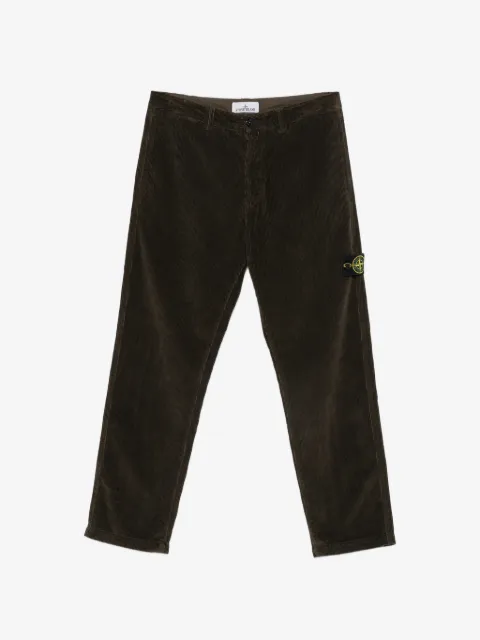 Stone Island Compass-motif corduroy trousers