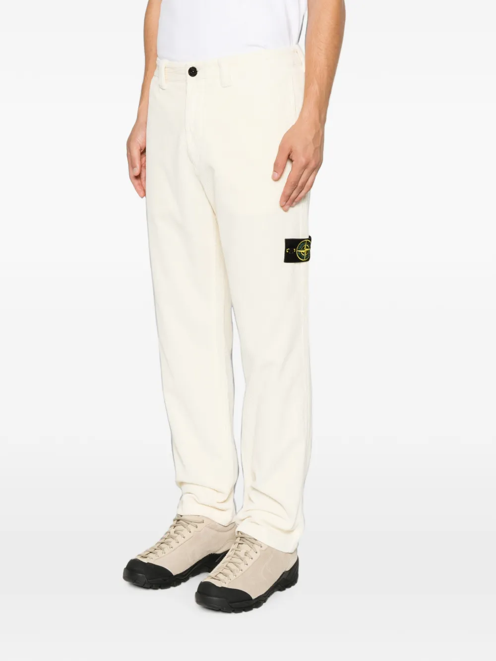 Stone Island 3100059 organische katoenen ribfluwelen 800 chino Beige