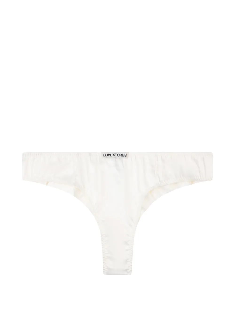 Love Stories Logo-patch Thong In Neutral