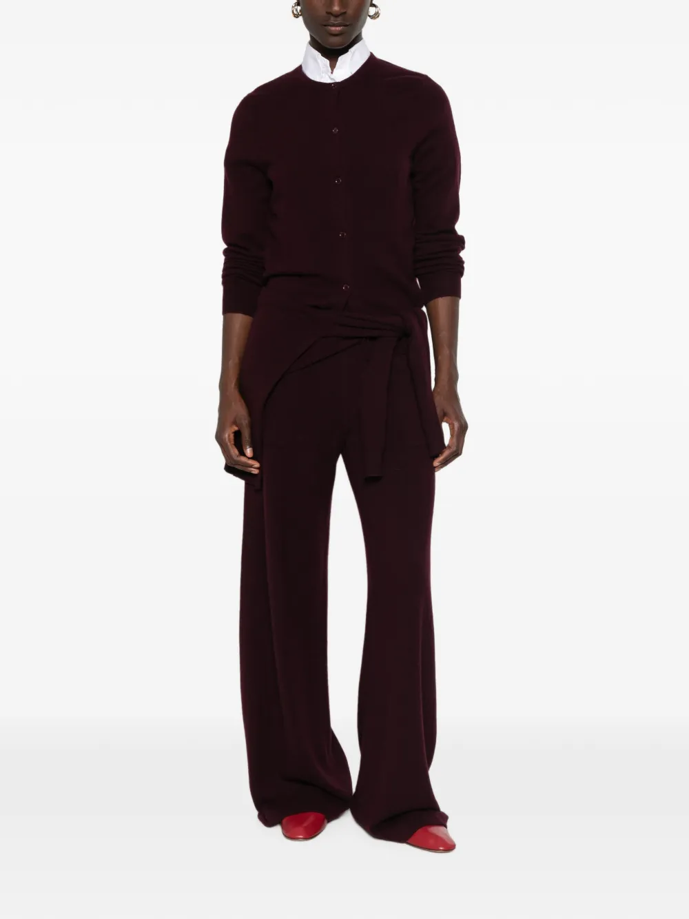 BOMPARD crew-neck cardigan Paars