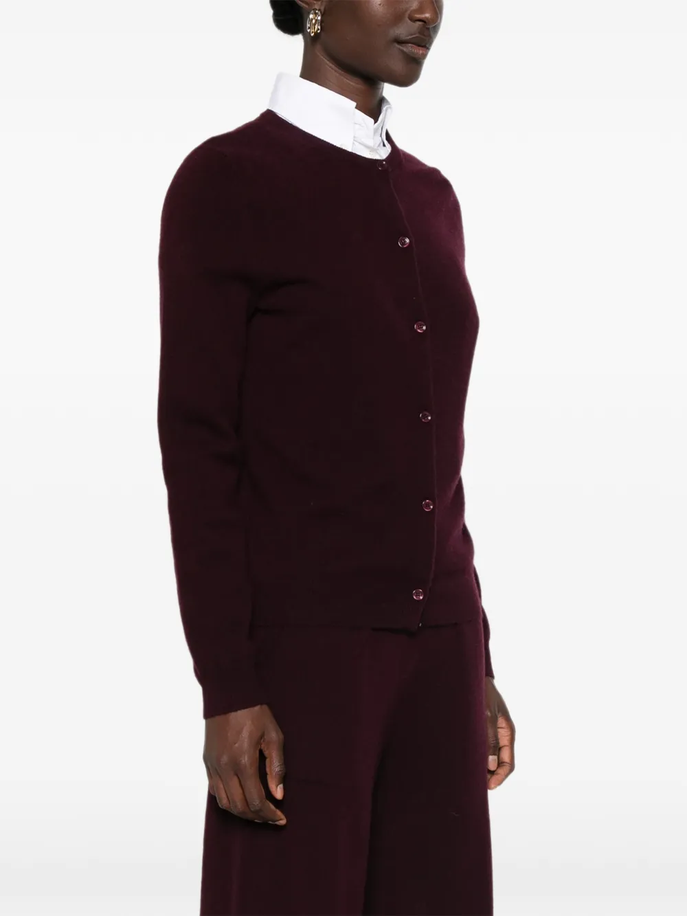 BOMPARD crew-neck cardigan Paars