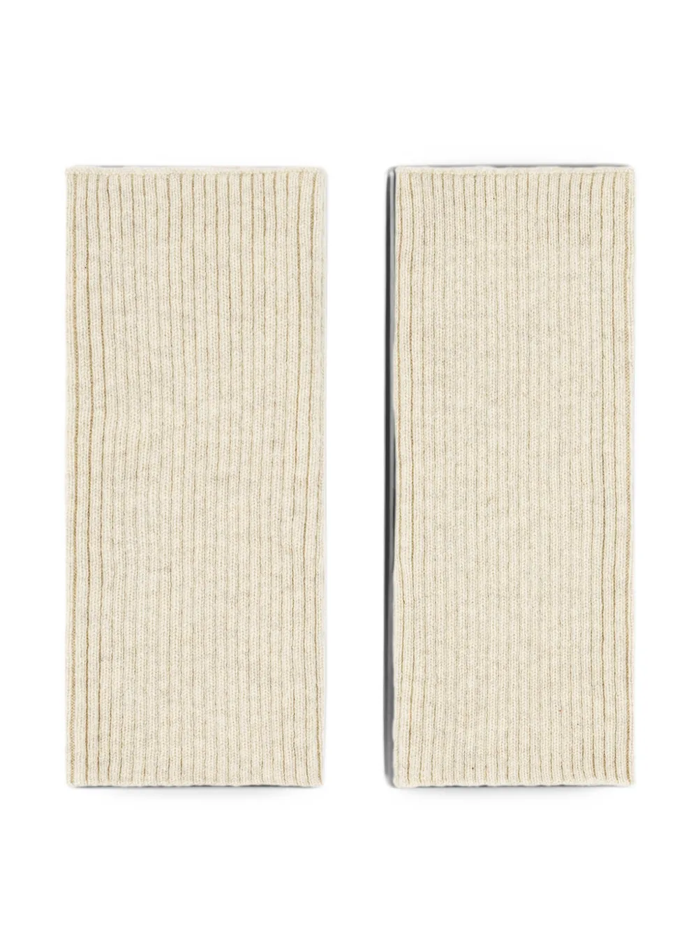 BOMPARD Coline ribbed cashmere mittens Beige