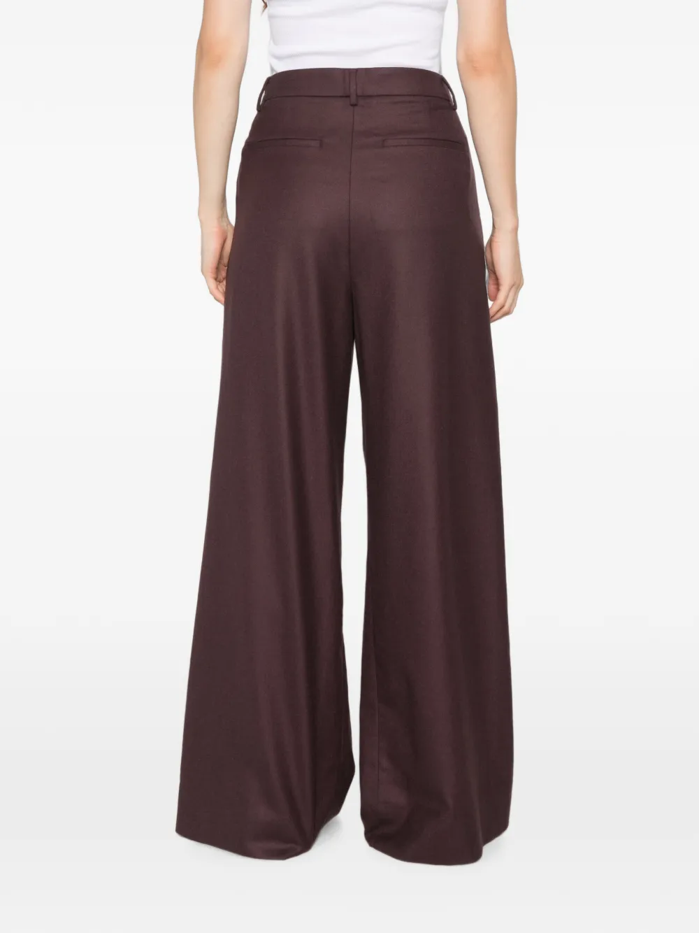 BOMPARD Twill palazzo-plooibroek Bruin