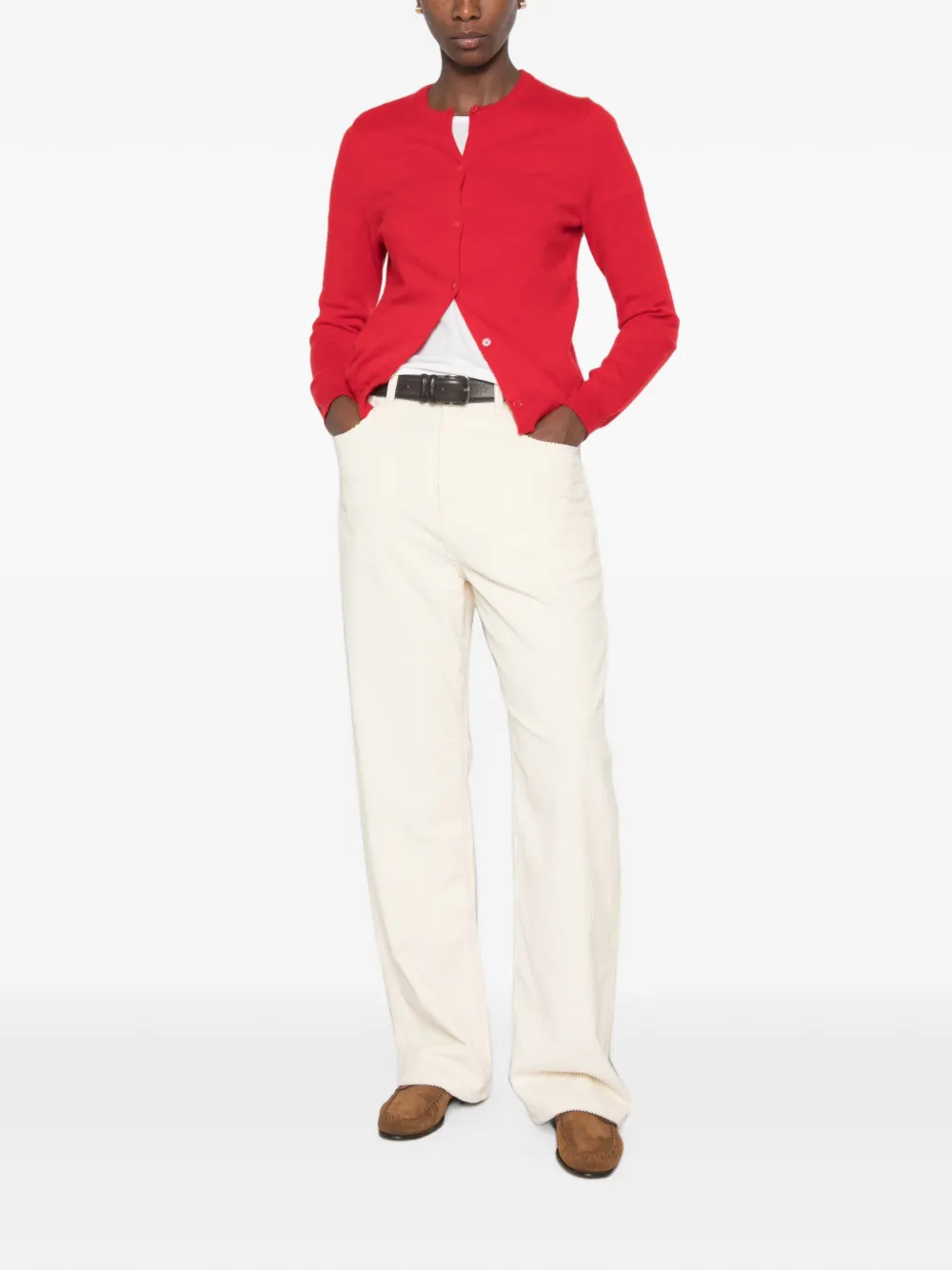 BOMPARD Vest met ronde hals Rood