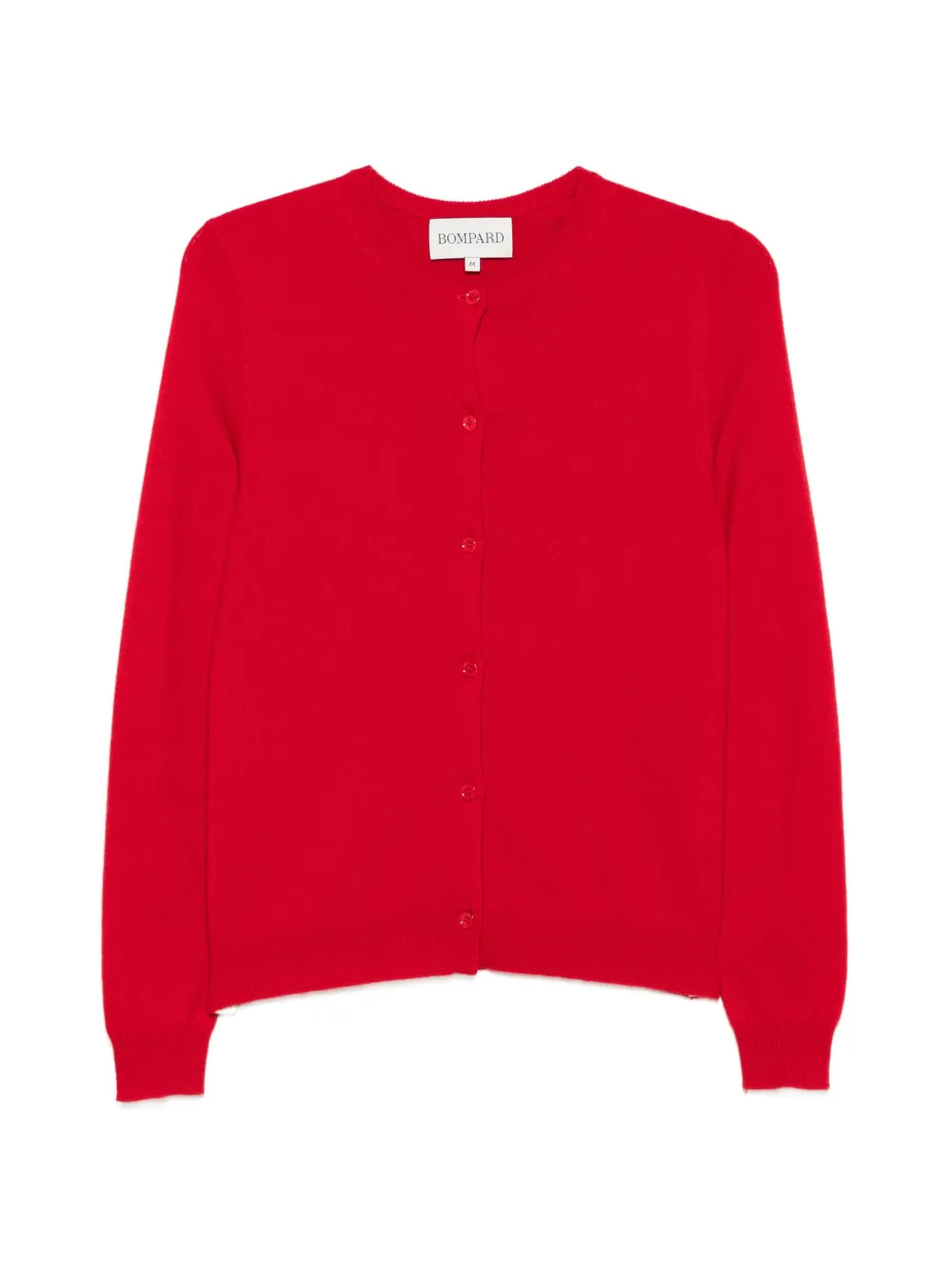 BOMPARD crew-neck button-up cardigan - Rosso