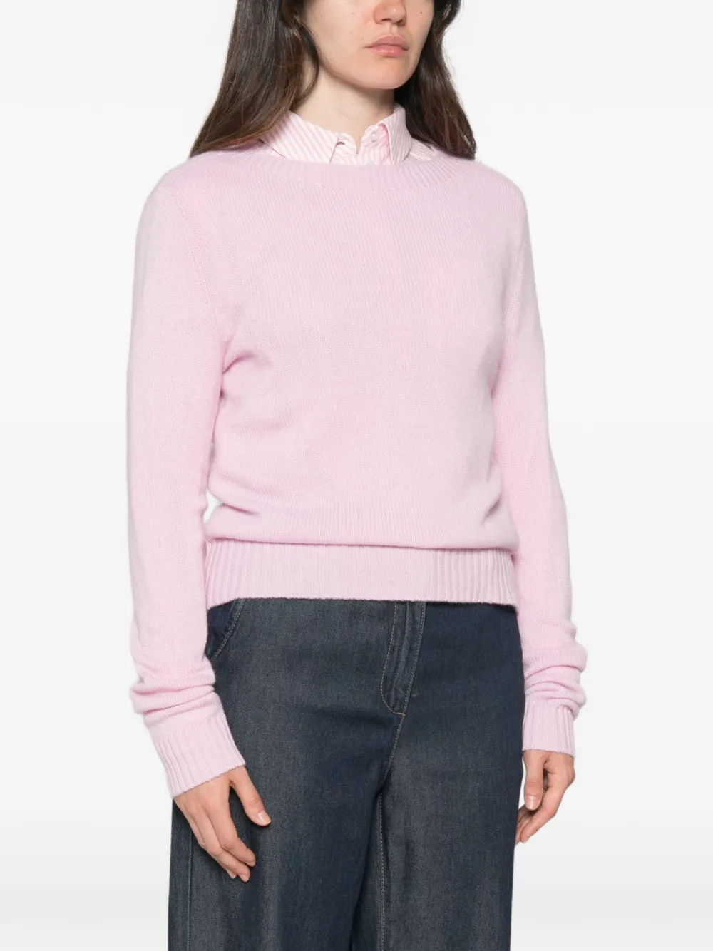 BOMPARD Kasjmier trui met ronde hals Roze