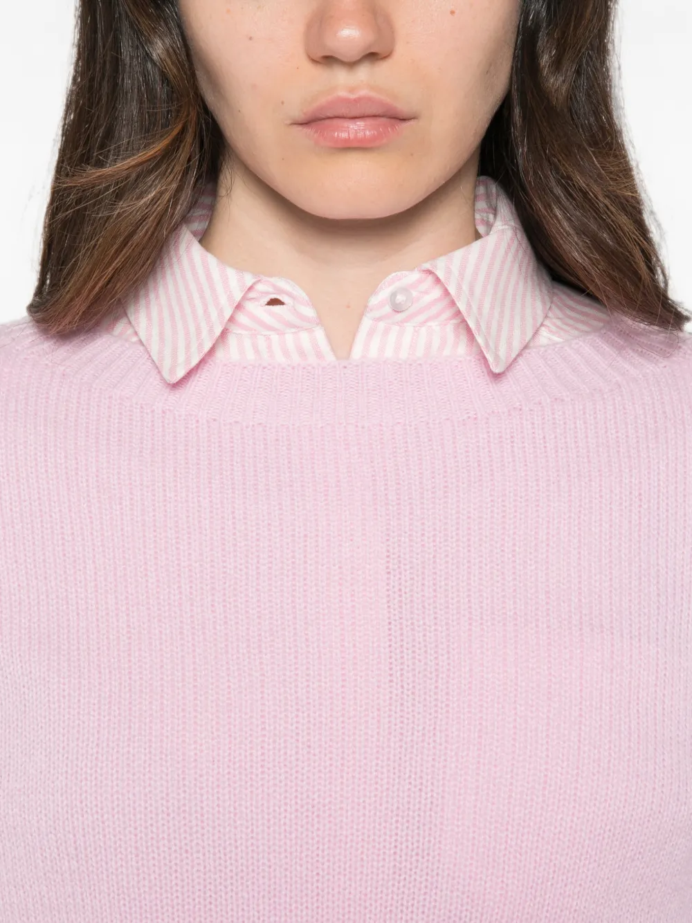 BOMPARD Kasjmier trui met ronde hals Roze