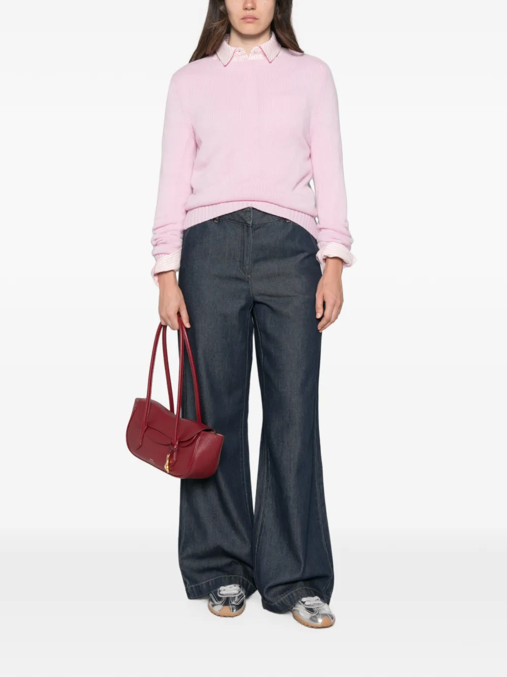 BOMPARD Kasjmier trui met ronde hals Roze