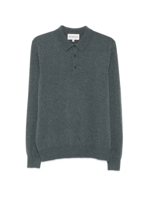 BOMPARD long-sleeve button-placket polo shirt