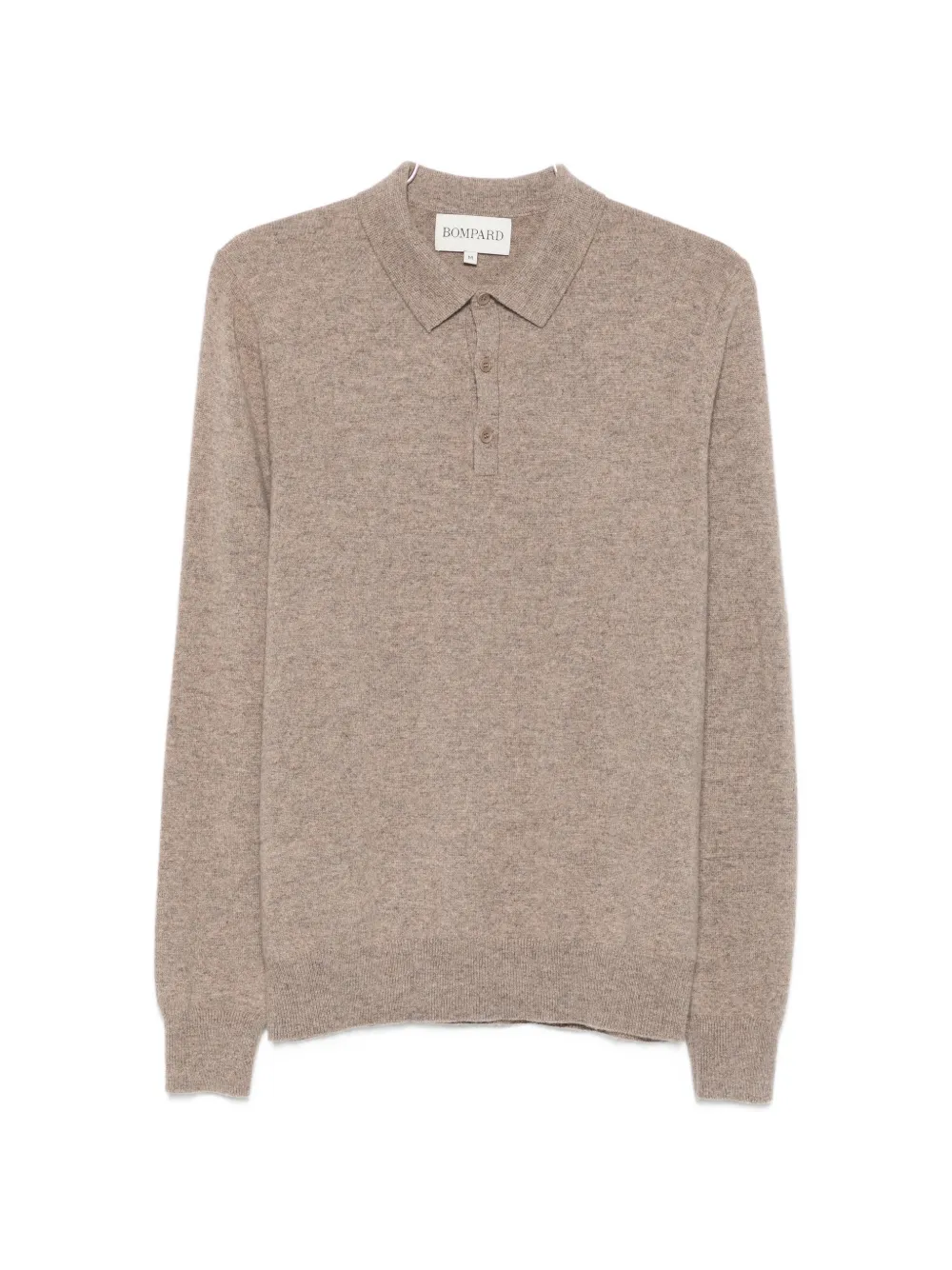 Bompard Long-sleeve Cashmere Polo Shirt In Brown