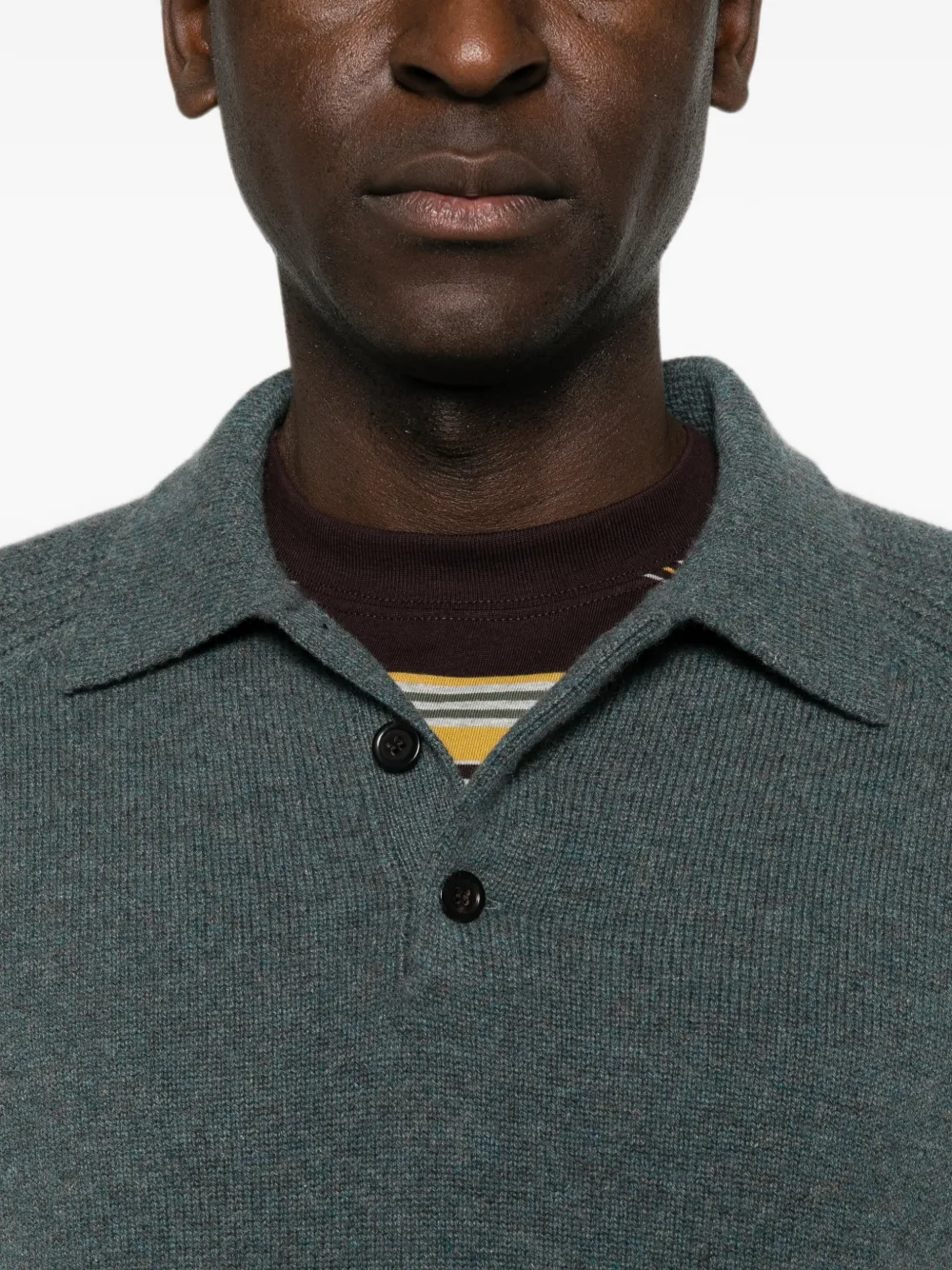 BOMPARD Button-down poloshirt met raglanmouwen Blauw