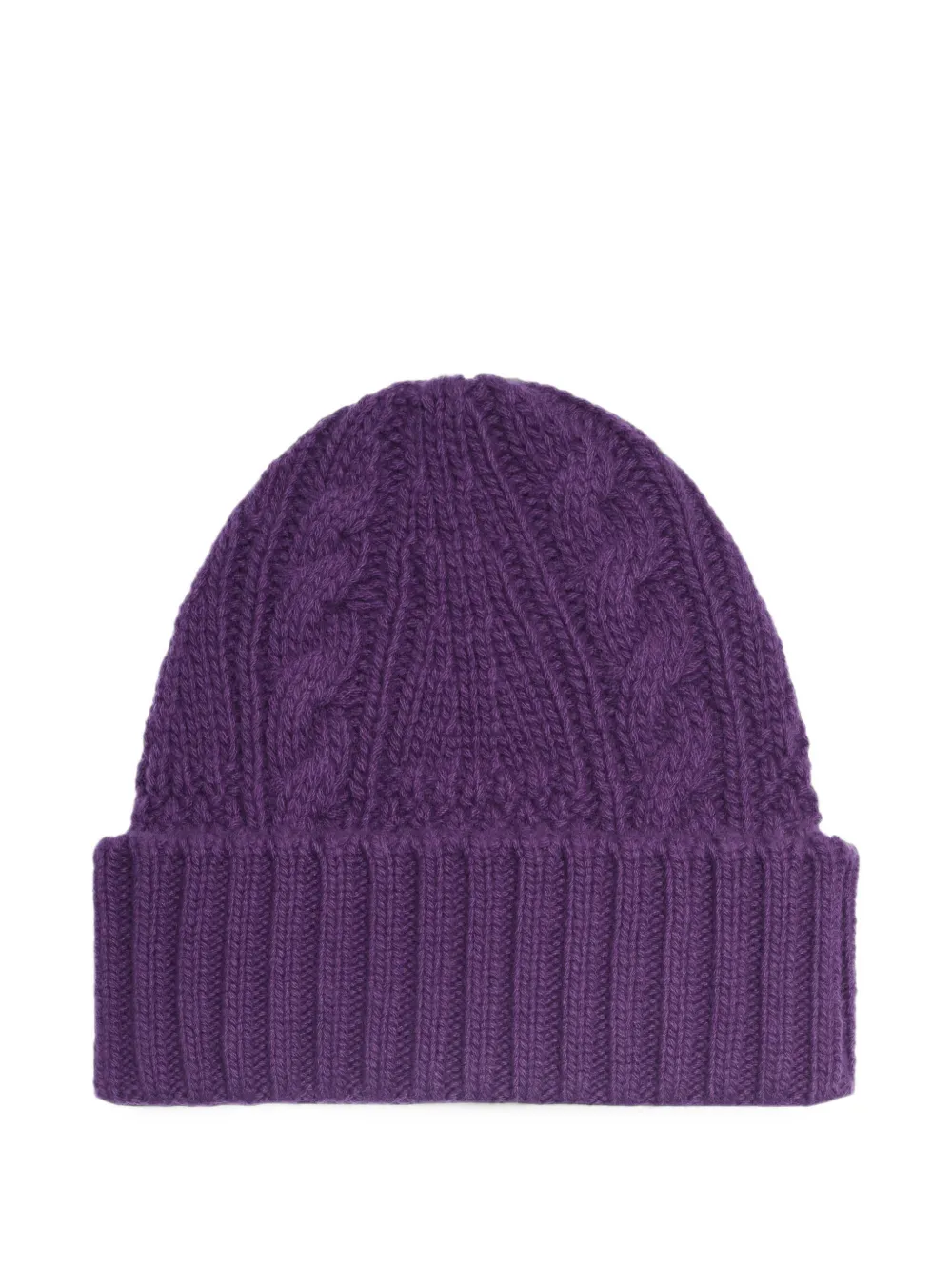 Bompard Cable-knit Cashmere Beanie Hat In Purple