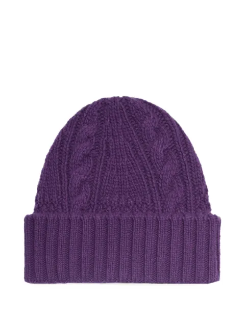BOMPARD cable-knit cashmere beanie hat