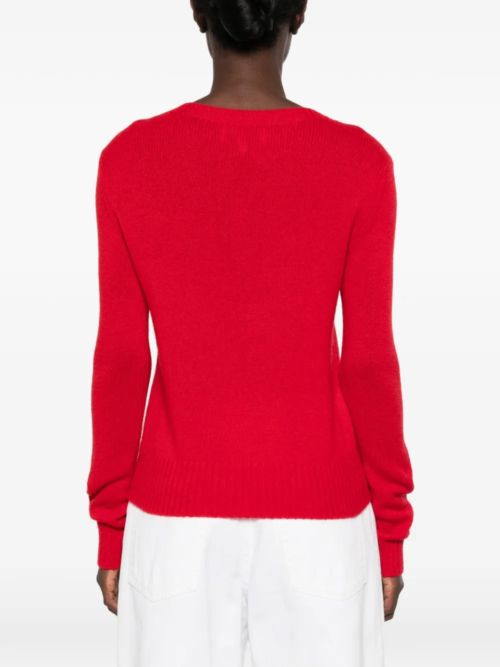 BOMPARD Kasjmier trui met ronde hals Rood