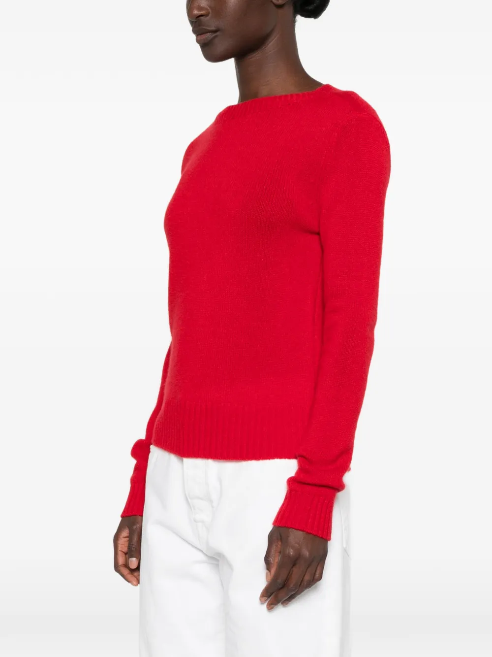 BOMPARD Kasjmier trui met ronde hals Rood