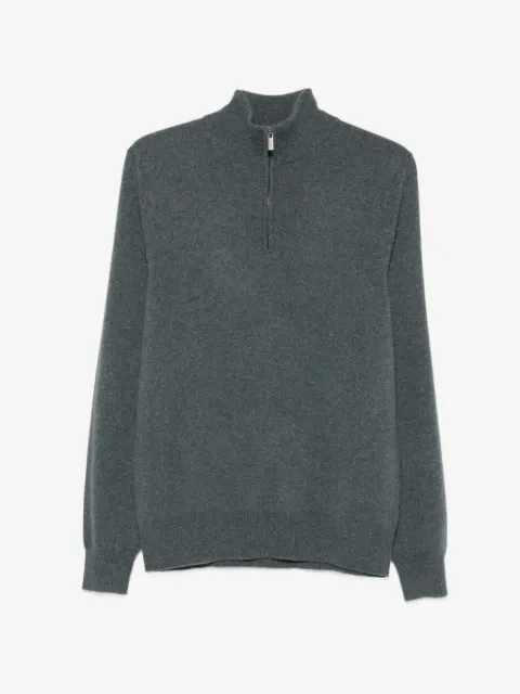 BOMPARD zip-neck cashmere knit