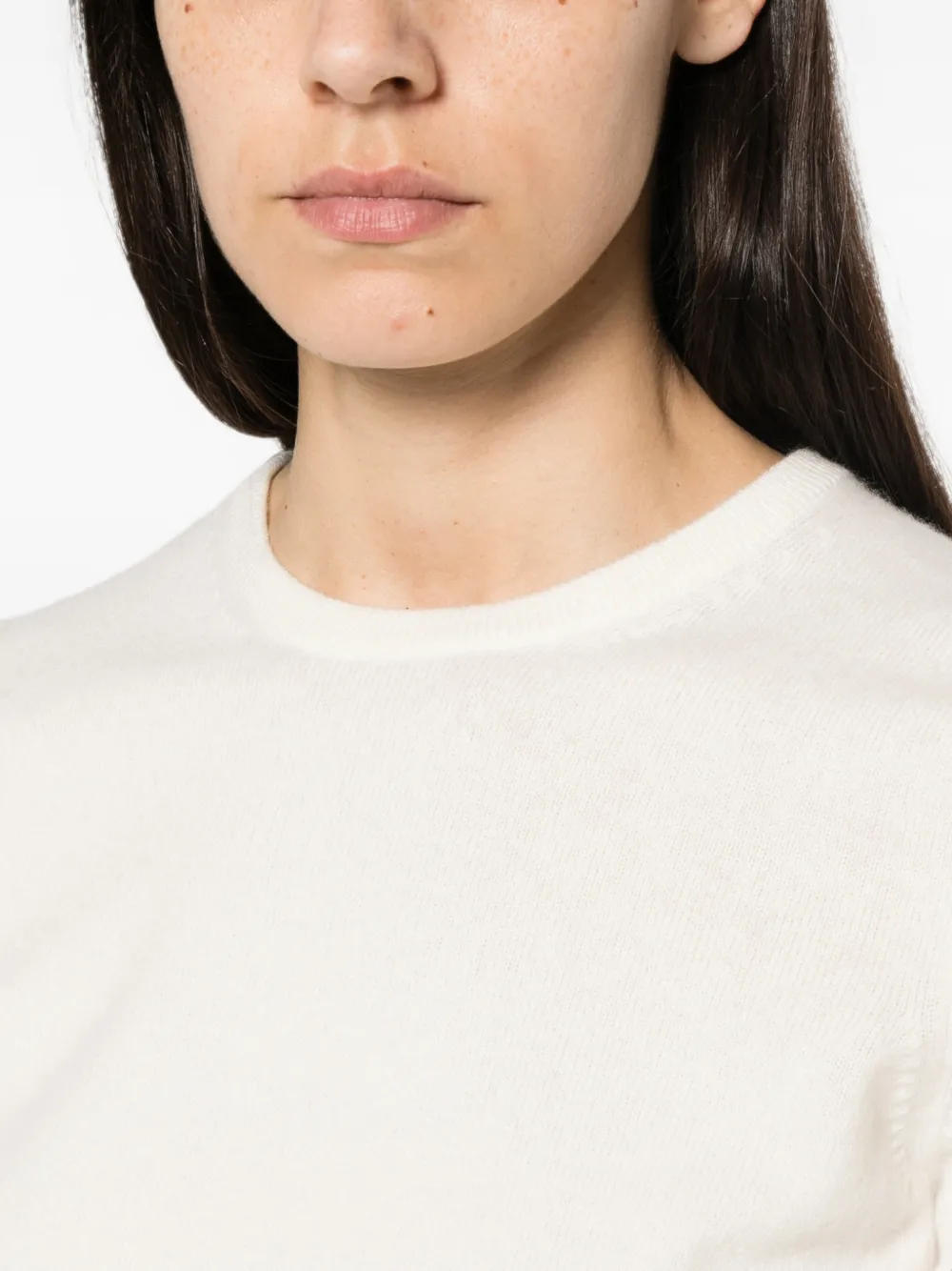 BOMPARD Top met ronde hals en korte mouwen Wit