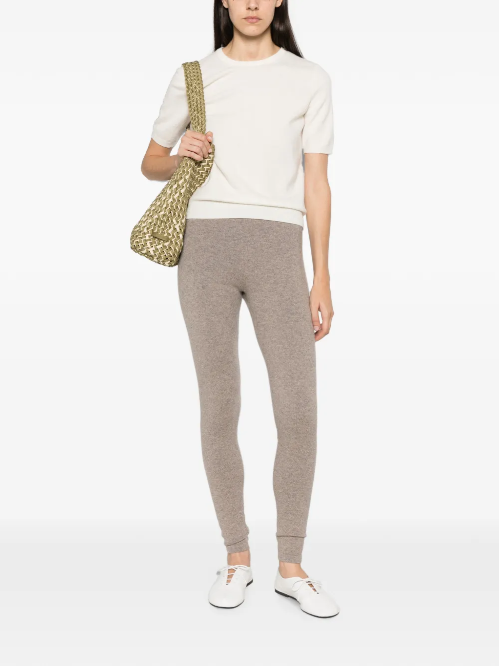 BOMPARD Top met ronde hals en korte mouwen Wit