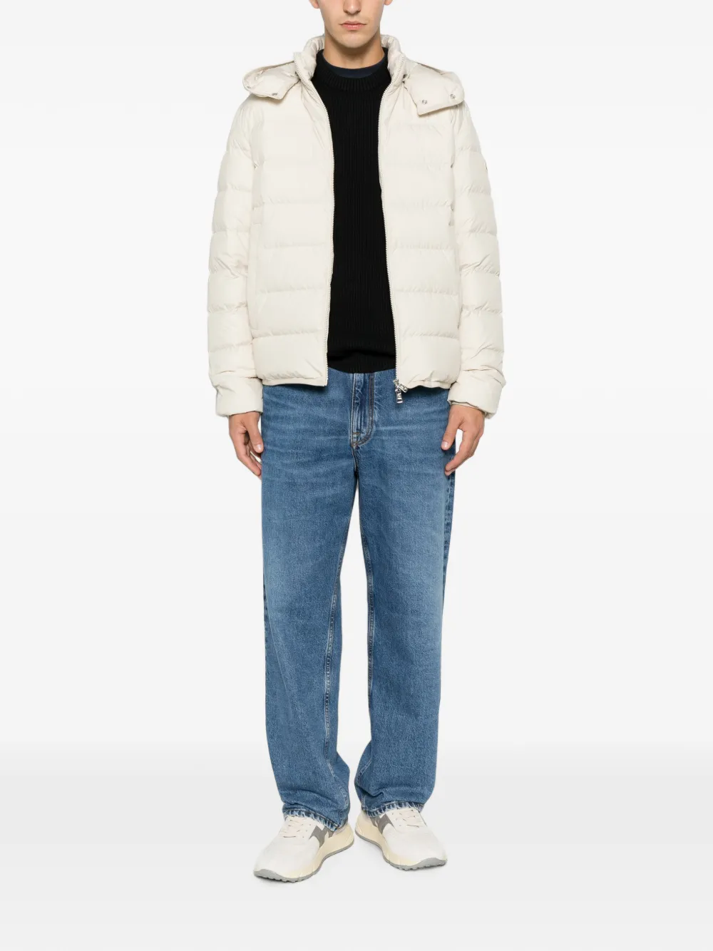 Moncler Gevoerd jack met capuchon Beige