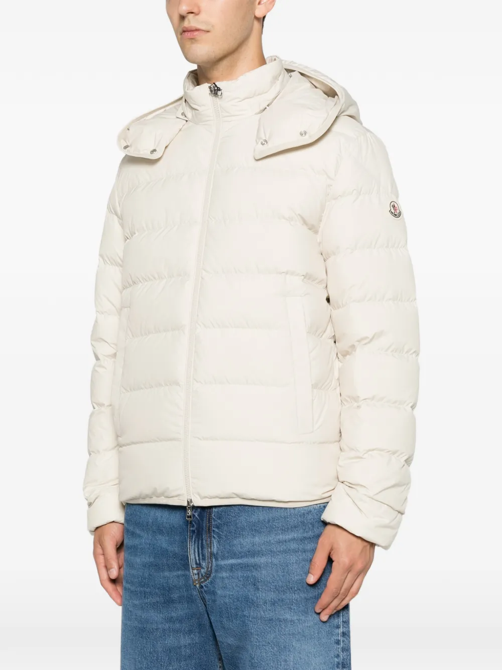 Moncler Gevoerd jack met capuchon Beige