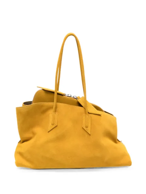 The Attico medium La Passeggiata suede geometric-frame tote bag