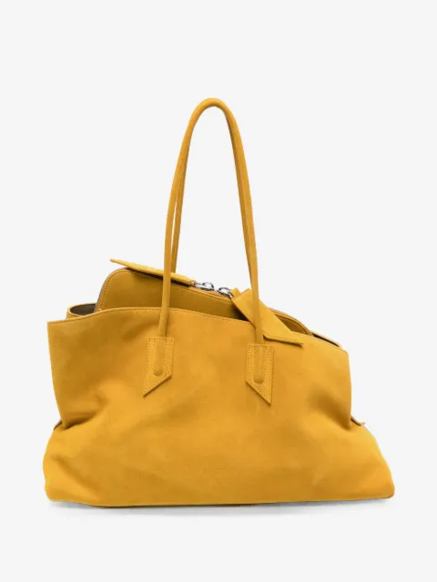 The Attico medium La Passeggiata suede geometric-frame tote bag